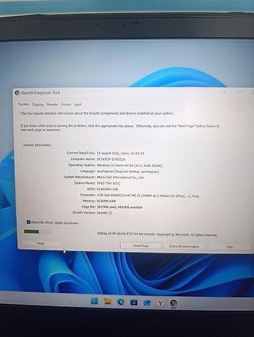gtx: MSI oyun noutbuku. Əvvəlcədən deyim Ram və Yaddaş artırıla biləndi — 5