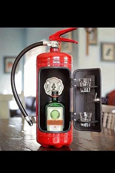 yanğınsöndürən balon: Unikal gizli mini-bar – yanğınsöndürən görünüşlü metal şkaf - Dizayn — 1