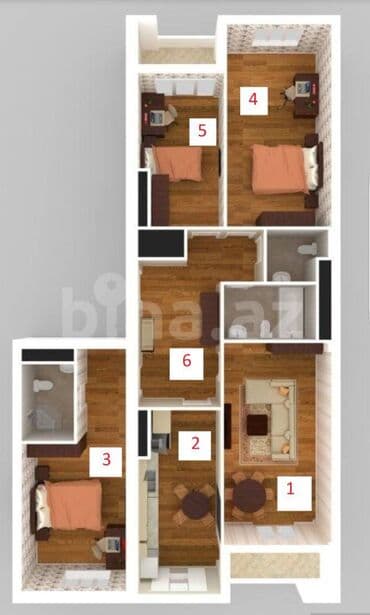 ucuz evler xirdalanda: 4 otaqlı, Yeni tikili, m. Həzi Aslanov, 153 kv. m — 11