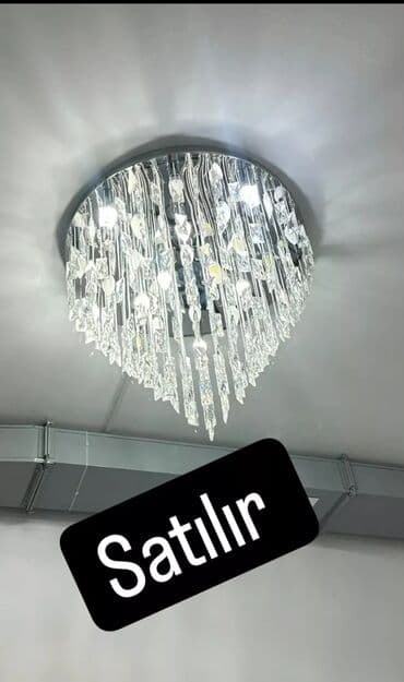 Lent lampalar: Çılçıraq, 10 və daha çox lampa, Xrustal — 1