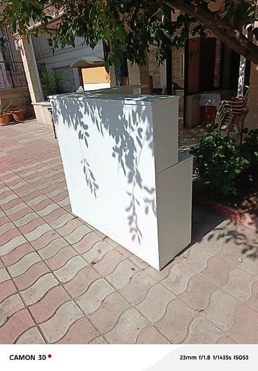 Мебель: Ağ rəngli resepsiyon/administrator masası - Material: laminat/LDSP - — 3