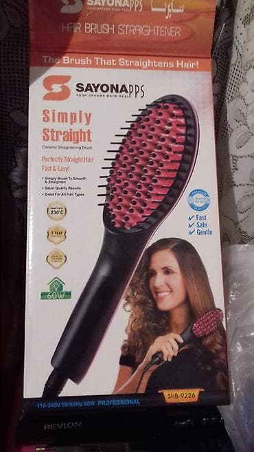 Elektronika: Sayona PPS Simply Straight saç düzləşdirən fırça (model SHB-9226) - — 3