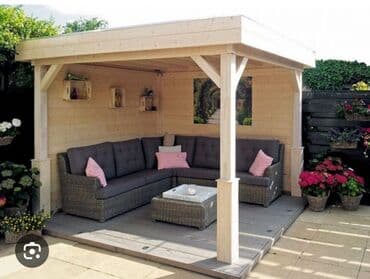 jaluzi perde: Bağ üçün dekorativ ağacdan hazırlanmış besedkalar - Material — 5