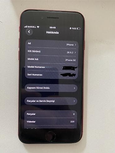 iphone xd: IPhone SE 2022, 64 GB, Qırmızı, Barmaq izi — 4
