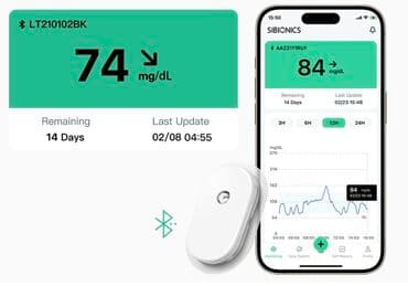 Нитриловые перчатки: Sibionics sensor CGM system Sensor 24 günlük işleyir Android — 2
