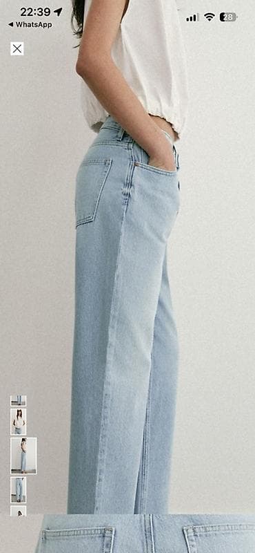 cins walvar: Açıq mavi ZARA cins şalvar. Razmer 36dır ancaq geniş kesimdir oversize — 7