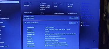 Принтеры: HP Laptop 15-da0xxx noutbuk Texniki göstəricilər: - Prosessor: Intel — 2