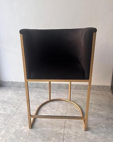 Mətbəx üçün, Qatlanmayan, rəng - Qara Stul — 2