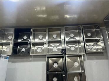 qara qum: Yeni Düzbucaqlı Mətbəx çanağı, Şkafsız, Paslanmaz polad, Pulsuz çatdırılma — 5