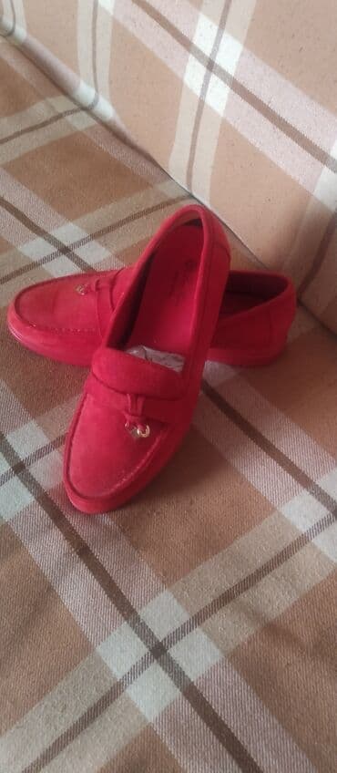 домашние женские тапочки из овчины: Ölçü: 39, rəng - Qırmızı, Yeni — 4