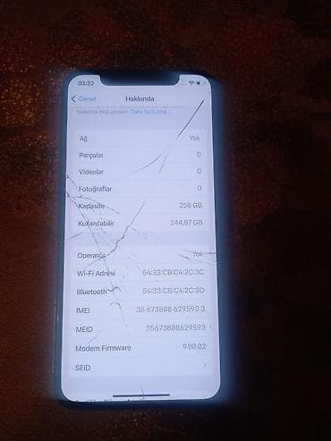 iphone xr 13 pro: IPhone X, 256 GB, Ağ, Qırıq — 3