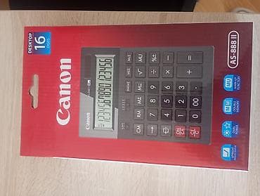 Canon AS-888 II masaüstü kalkulyator -20 AZN - 16 rəqəmli iri LCD