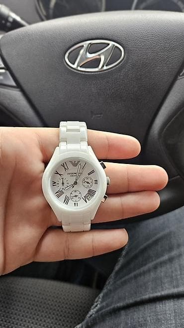 smart watch ultra: İşlənmiş, Qol saatı, Emporio Armani, rəng - Ağ — 2