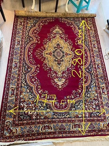qedimi mebeller: Xalça – klassik şərq naxışlı, bordo rəng əsaslı - Ölçü: 177 x 280 sm — 1