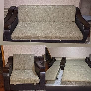 İşlənmiş, Divan, 2 kreslo, Bazalı, Açılan