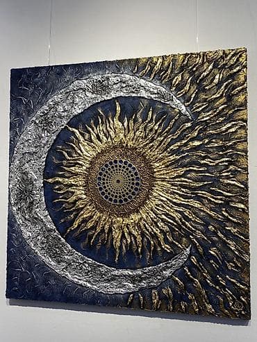 8 mart konvert: Məhsul: Əl işı ilə hazırlanmış dekorativ kətan panellər - Texnika — 3