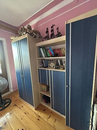 divar kitab refleri: Uşaq/yeniyetmə otağı üçün modul mebel dəsti - Rəng: açıq ağac tonu + — 2