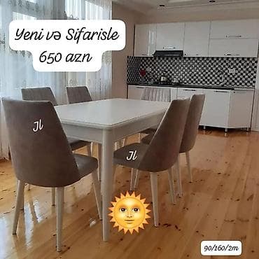 transformer stol: Qonaq otağı üçün, Yeni, Dördbucaq masa, 6 stul — 1