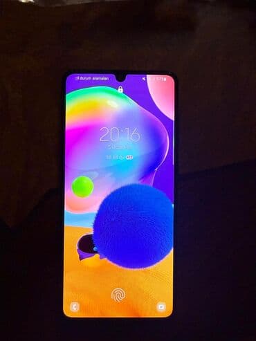 Apple iPhone: Samsung Galaxy A31, цвет - Голубой, Отпечаток пальца — 6