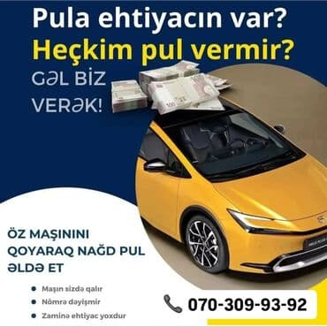 gündelik maşın: Avtomobil Girovu. Avto Kredit Xidməti Hər növ və istənilən qiymətə — 1