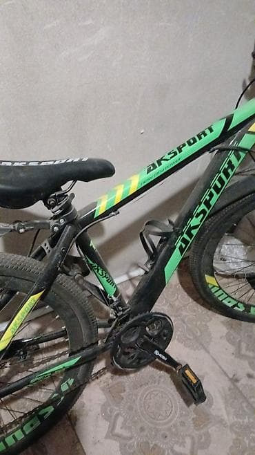 velolar: AKSPORT dağ velosipedi - Rəng: qara-yaşıl-sarı dizayn - Çərçivə — 5