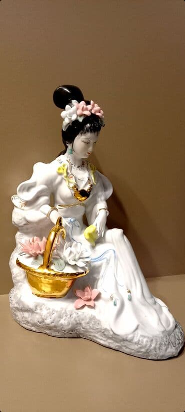 ваза напольная керамическая высокая: Heykəlcik, 1940 il, Keramik, Çin, Ödənişli çatdırılma — 2