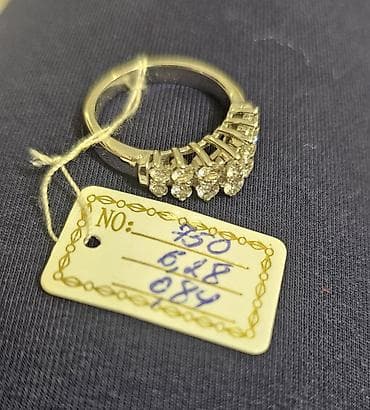 583 qizil: Üzük, Ağ qızıl, 750 Əyar, 0.51-1.00 Karat — 5