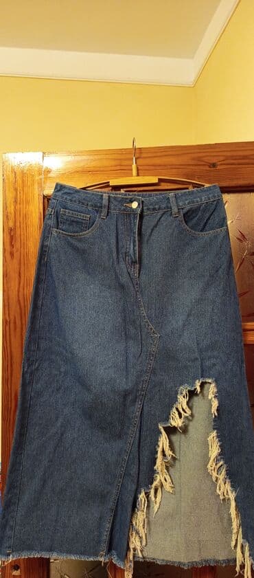 cins etek: Midi Ətək, Cins, XL — 2