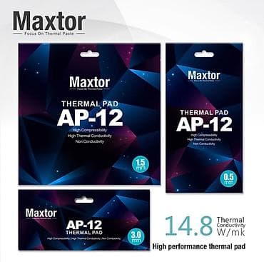 TermoPad Maxtor AP-12 Thermal Pad-14.8W/m-k, boz Maxtor AP-12 lalafo.az -da TermoPad Maxtor AP-12 Thermal Pad-14.8W/m-k, boz Maxtor AP-12