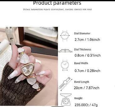 smart saat adapteri: Zərif qadın qol saatı – qolbaq dizaynlı - Korpus: qızılı tonlarda — 4