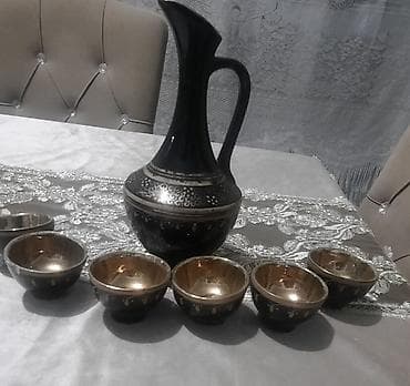 Qədim üslubda dekorativ sürahı və piyalə dəsti - Dəst tərkibi: 1 ədəd