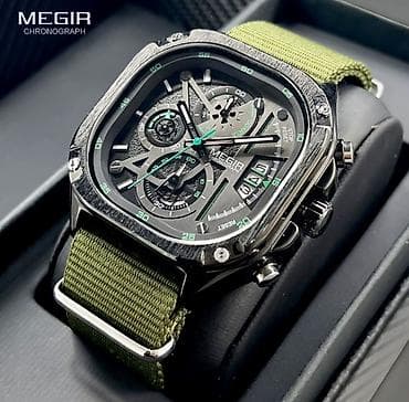 MEGIR Chronograph kişi qol saatı - Brend: MEGIR - Funksiyalar