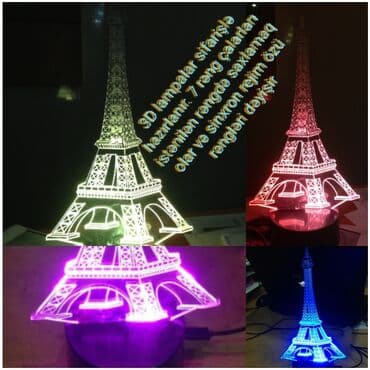 светодиодное табло бегущая строка: 3D lampalar. 7 rəng çalarları və sinxron rejim özü rəngləri dəyişir — 2