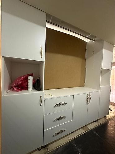 otaq desti: Ağ rəngli mebel dəsti müxtəlif ölçülü şkaflar, salon güzgüləri — 6