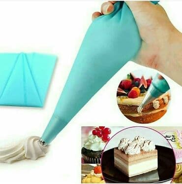 qaymaq decor up: Tort üçün krem torbası Material:Selekon Bir defe istifade etmek üçün — 1