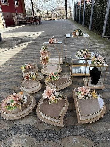 Xonça və nişan/söz mərasimi üçün dekorativ vitrin dəsti - Zərif