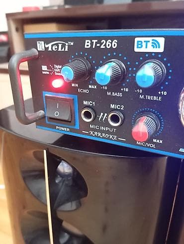 simsiz mikrofon: JVC akustik sistemi + BT-266 karaoke/mediaplayer əla — 3