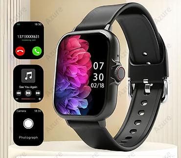 Smart saat, Smart, Sensor ekran, rəng - Qara