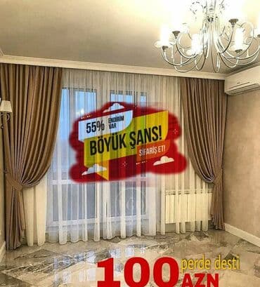 künc divan örtüyü: Perde desti 100 azn isteninelen rengi var qalin ve keyfiyyetli — 1