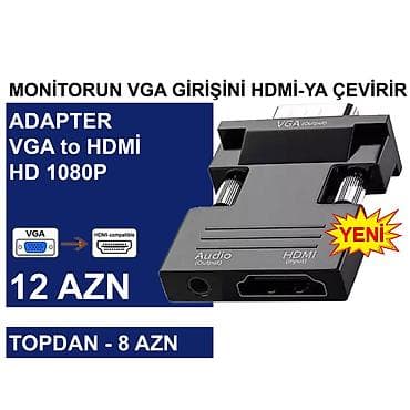 pc kamputer: VGA Adapterlər/Konverterlər (Çeviricilər) ⭐VGA to AV – 15 AZN (Topdan — 4