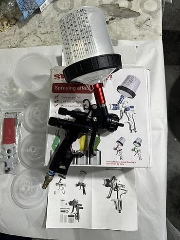 Avtomobil və mebel boyası üçün HVLP tipli boya tapançası (üst qablı — 2
