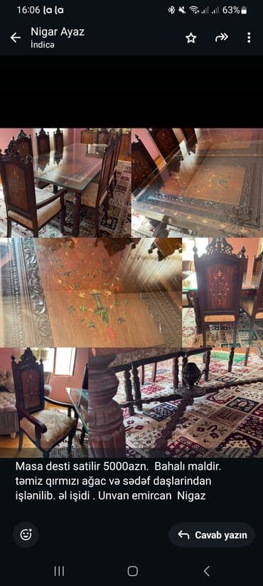 taburetka satilir: Qonaq otağı üçün, Açılmayan, Dördbucaq masa — 1