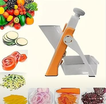 salat dograyan: Mətbəx üçün çoxfunksiyalı tərəvəz/ meyvə doğrayıcı – narıncı rəng — 1