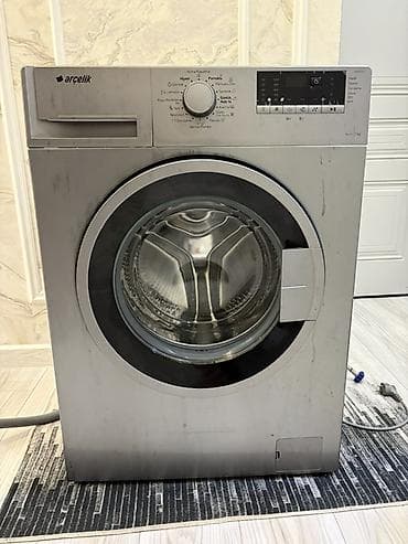 paltaryuyan teze: Arçelik önyükləməli paltaryuyan maşın - Rəng: boz/metalik korpus - Ön — 3