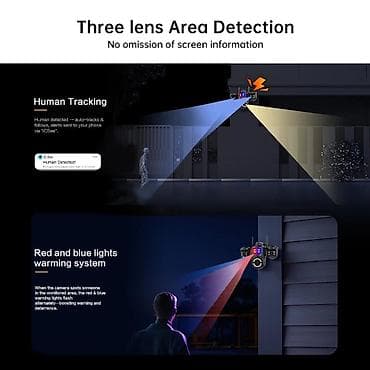 inter: Üç Linzalı Ağıllı Xarici Təhlükəsizlik Kamerası - 3 linzalı — 2