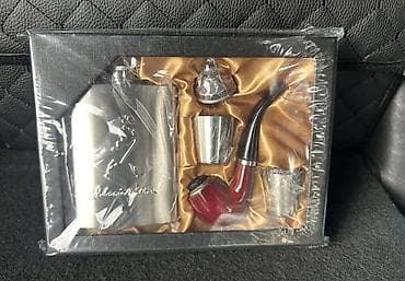 hədiyye: Hədiyyəlik viski və siqaret/pipe dəsti Dəst tərkibi: - Paslanmayan — 2