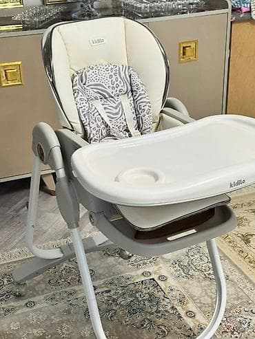 Kidillo brendi uşaq yemək stulu-Salyan rayonunda. - Rəng: krem/boz -