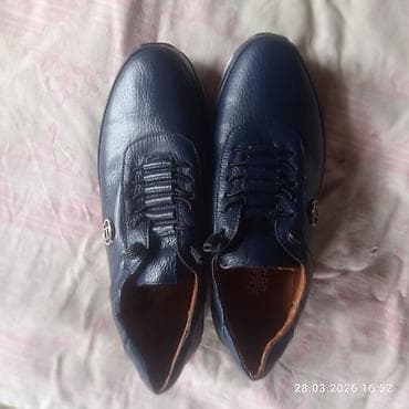 синие мужские туфли: Mavi rəngli kişi ayaqqabısı - Stil: gündəlik/klassik krossovka tipli — 9