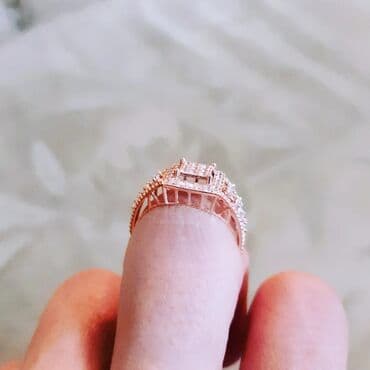 tək qaş: Nişan, Üzük, Çəhrayı qızıl, 585 Əyar — 4