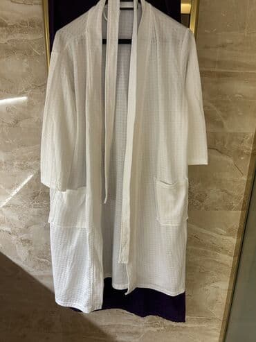 Jiletlər: Халаты банные один хлопок Зара почти новый второй хлопок клетчатый — 2